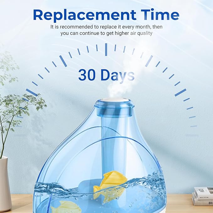 Funmit Humidifier Cleaning Fish, 12 Pack Humidifier Cleaner for Humidifiers and Fish Tanks, Purifies Water, Prevents Hard Water Build-Up, Reduces Scale, Yellow