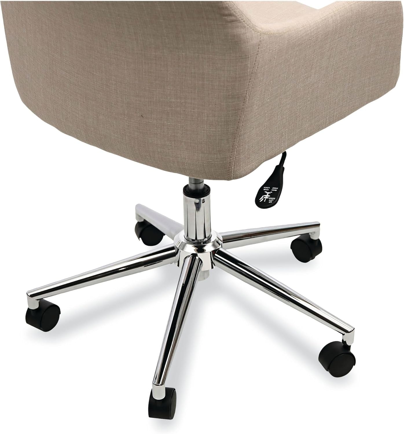 Office Chair - Workspace by  Mid-Century Task Chair, Supports up to 275 Lb, 18.9" to 22.24" Seat Height, Cream Seat, Cream Back
