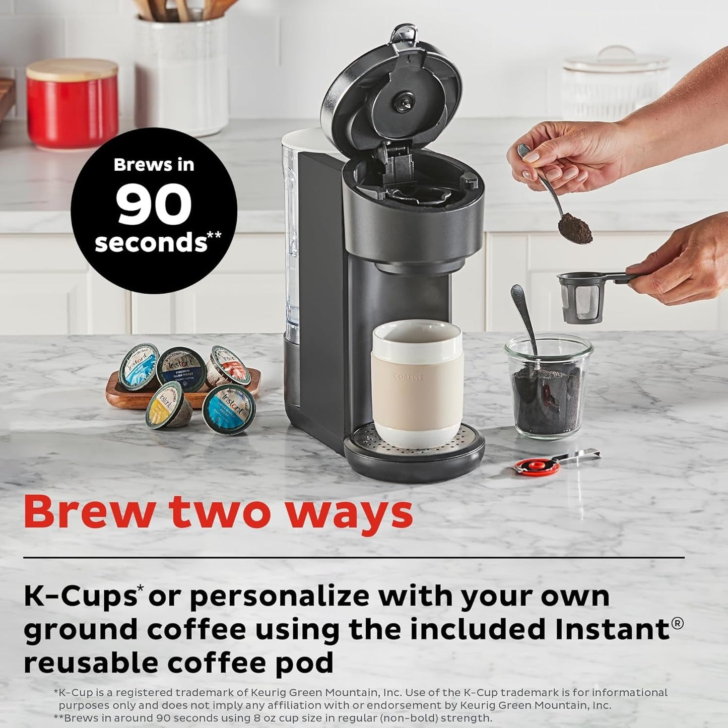 Solo WIFI Connect Single Serve Coffee Maker, from the Makers of  Pot, Coffee Brewer, Includes Reusable Coffee Pod & Bold Setting, Brew 8 to 12Oz., 40Oz. Water Reservoir, Black