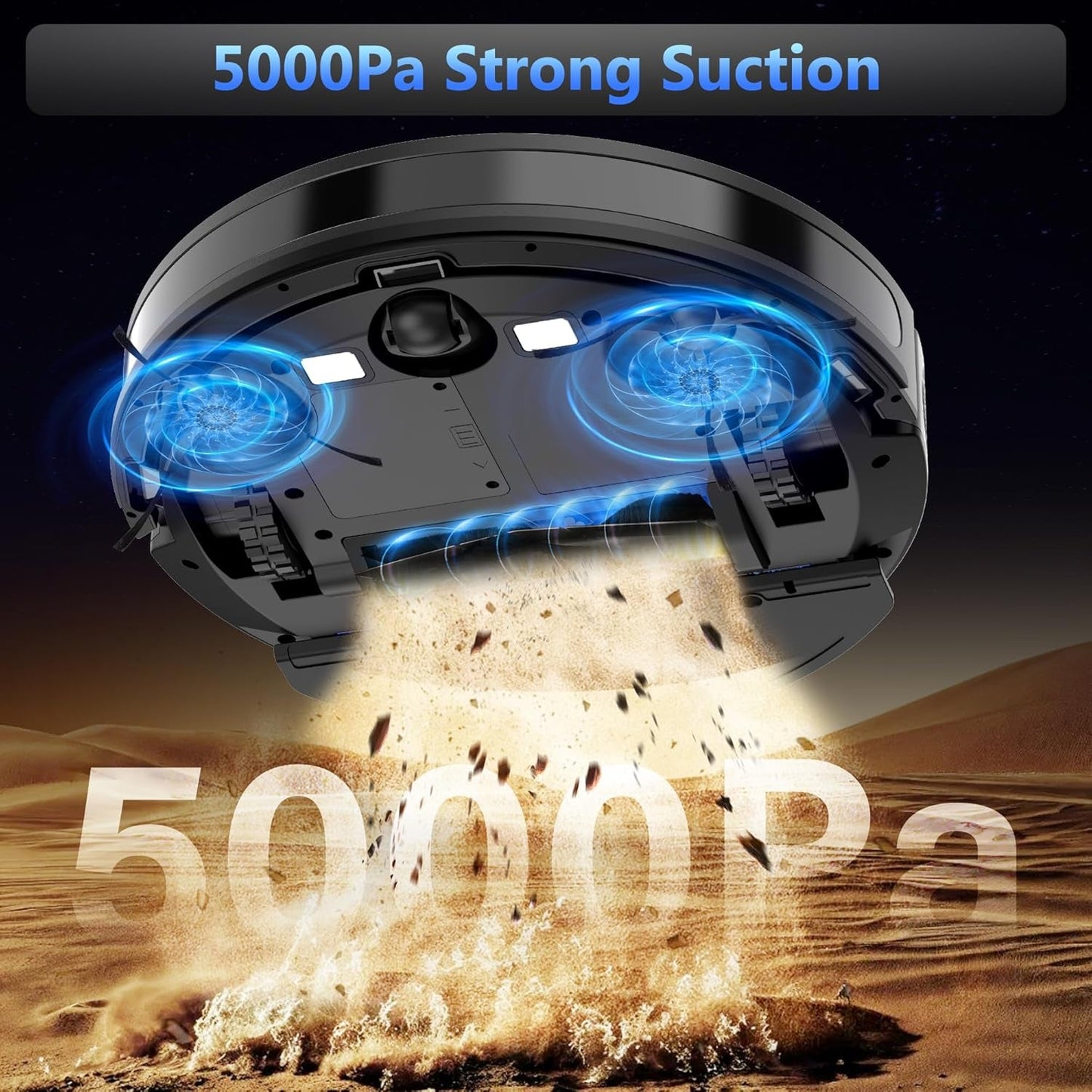 Robot Vacuum and Mop Combo, 5000Pa Robotic Vacuum Cleaner, 150 Min Max, App & Remote Control, Ideal for Hard Floor, Carpet, Pet Hair, Self-Charge(G8000 Max)