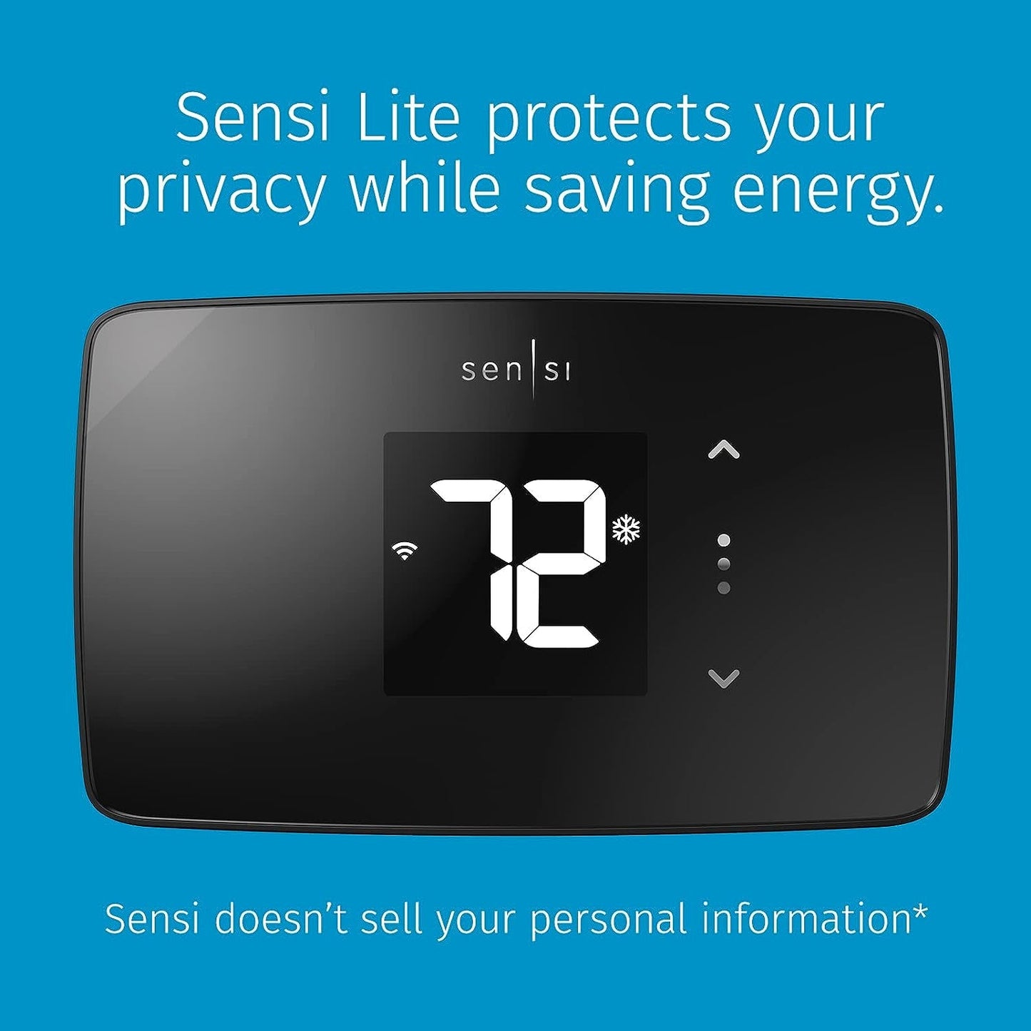 Sensi Lite Smart Thermostat, Data Privacy, Programmable, Wi-Fi, Easy DIY, Works with Alexa, Energy Star Certified, ST25, Most Systems C-Wire Not Required, except on Heat/Cool Only and Heat Pump System