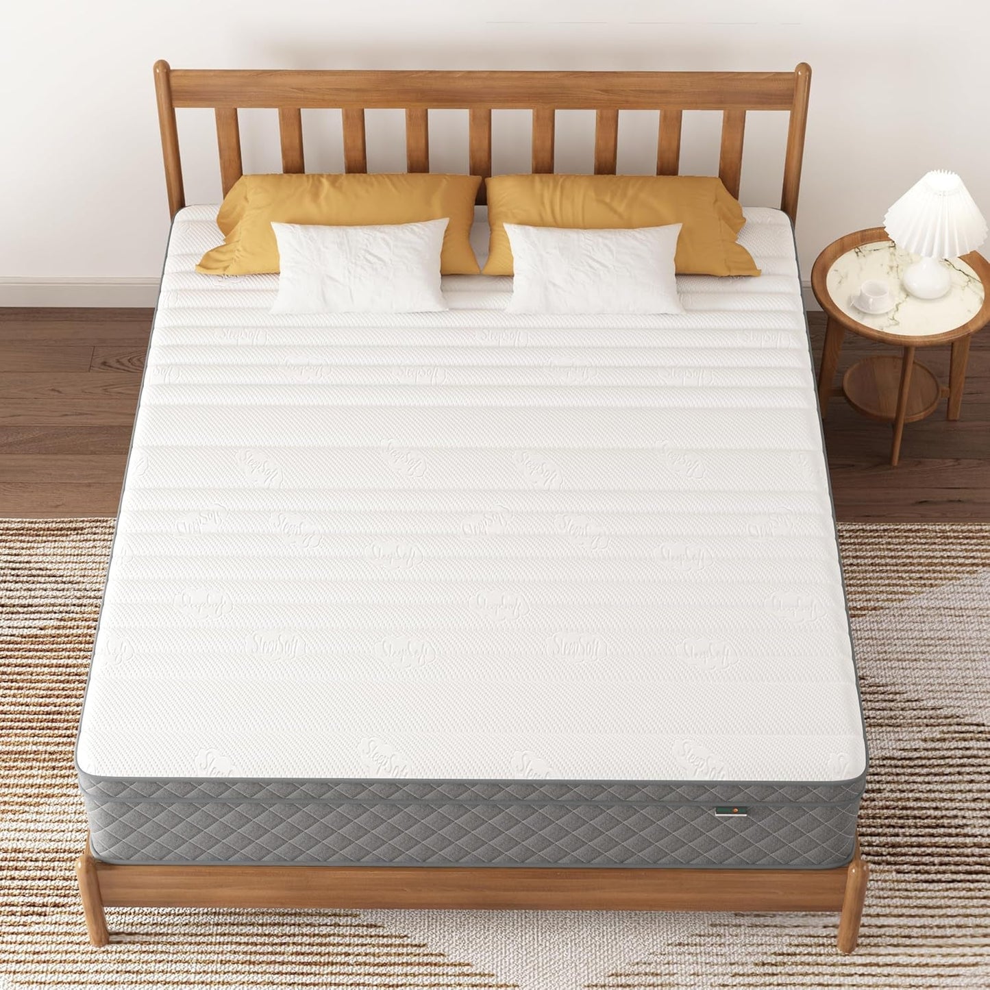 Full Mattress, 12 Inch Hybrid Double Mattress with Cooling Gel Memory Foam and Pocket Springs, Certipur-Us Certified, Medium Firm