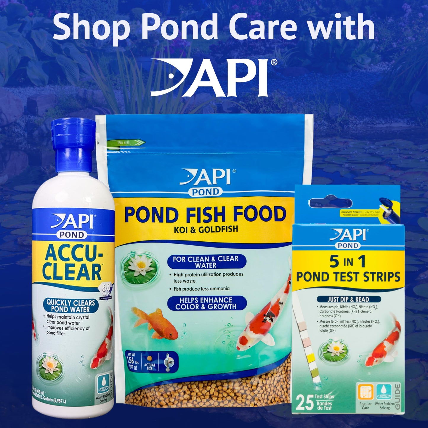 API POND ALGAEFIX (1 gallon) Pond Algae Control - Copper Free - Clean, Clear Water - Up to 38400 Gallons - Safe for Fish, Plants - Water Gardens, Fountains - Natural Active Ingredient - EPA-Registered