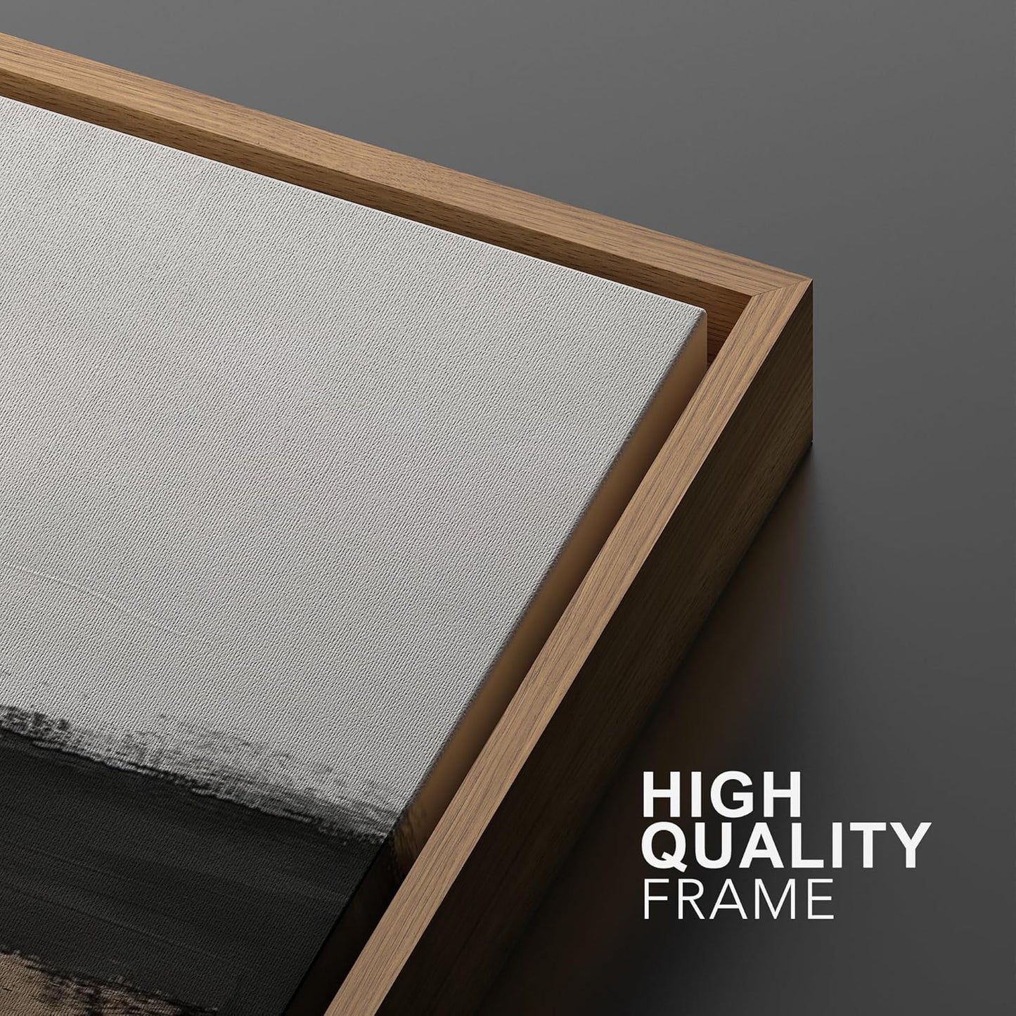 SIGNWIN Framed Canvas Print Wall Art Abstract Landscape Neutral Tones with Horizon Line Illustrations Modern Art Decorative Contemporary for Living Room, Bedroom, Office - 16"x24"x2 Natural