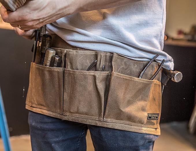Readywares Waxed Canvas Waist Tool Apron/Waist Utility Apron/Carpenter Waist Apron