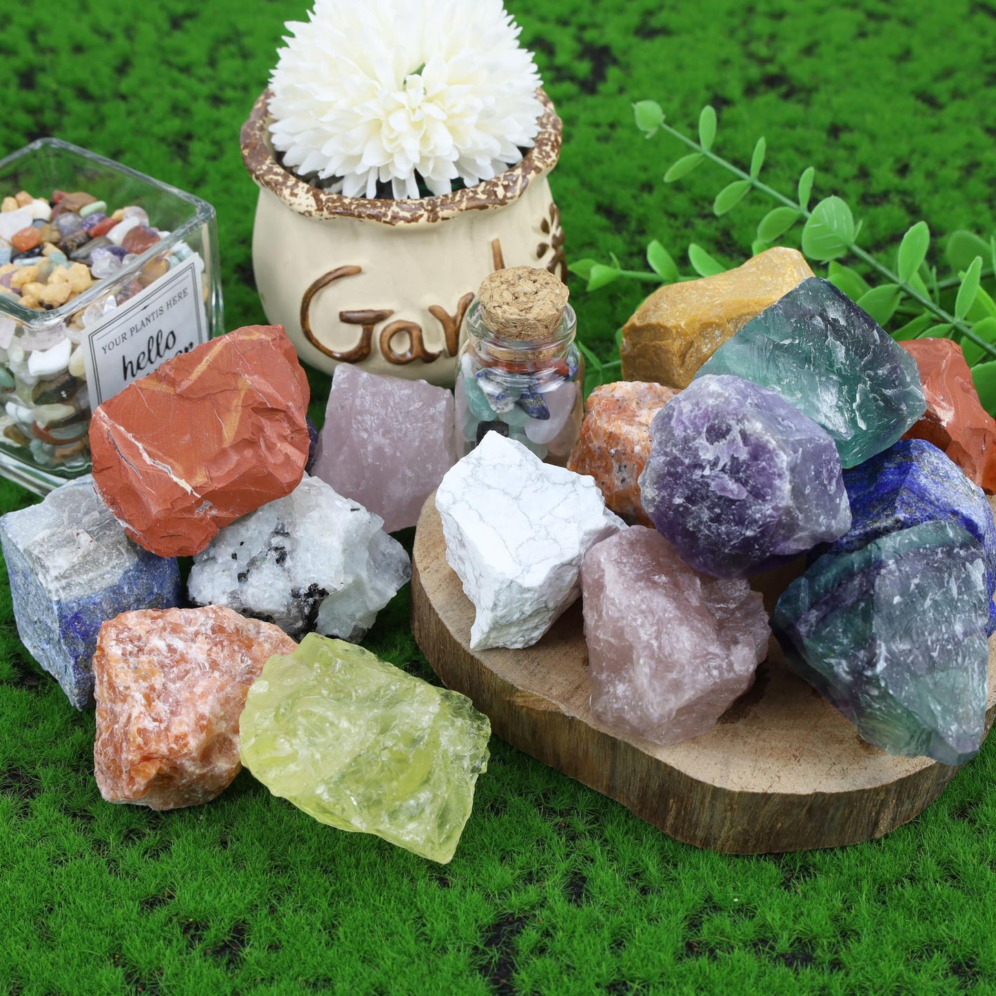 QINJIEJIE 2PCS Rose Quartz Raw Crystals 1.8-2.2'' Raw Crystals Healing Stones Bulk Large Crystal Rocks Stones for Tumbling Cabbing Fountain Rocks Polishing Handmade DIY Valentine's Day Gifts