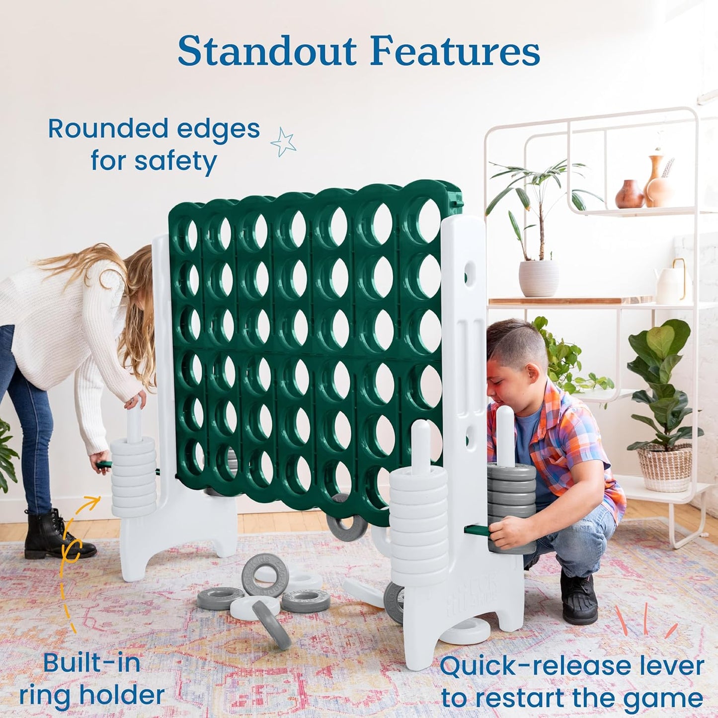 ECR4Kids Jumbo 4-to-Score, Giant Game, Green, White
