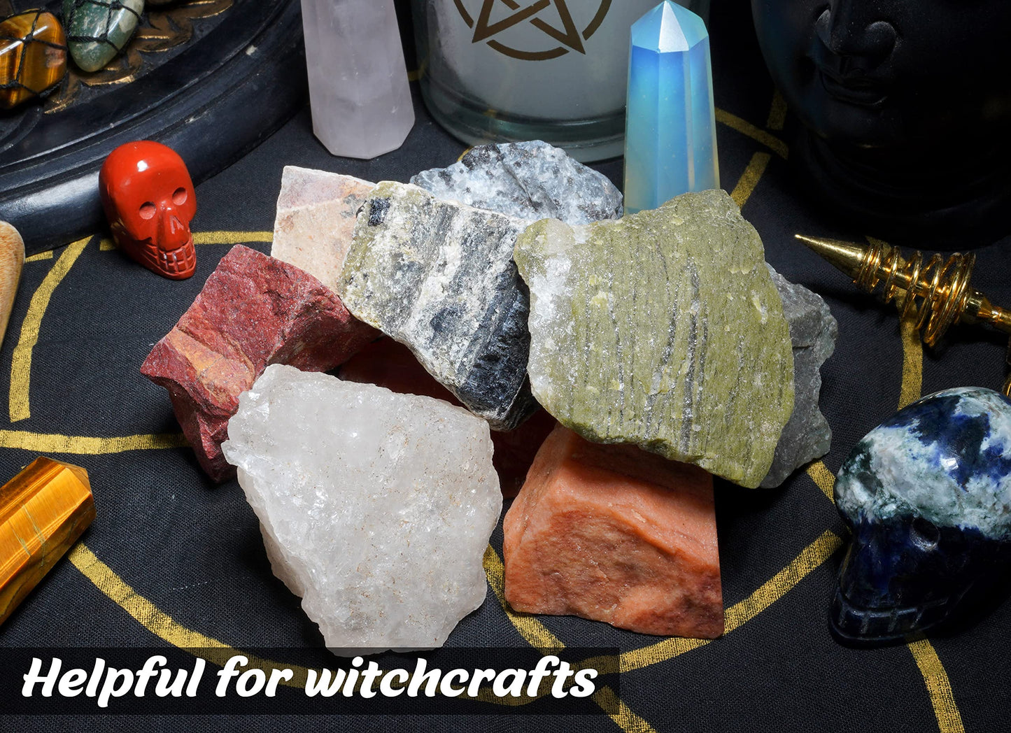 Mixed Raw Stones For Jewelry Making, Rough Gemstones and Crystals Bulk, Tumbling Bulk, Polishing, Cabbing, Lapidary, Fountain Rocks, Decoration, Wire Wrapping, Gem Mining, Reiki Healing 1 lb
