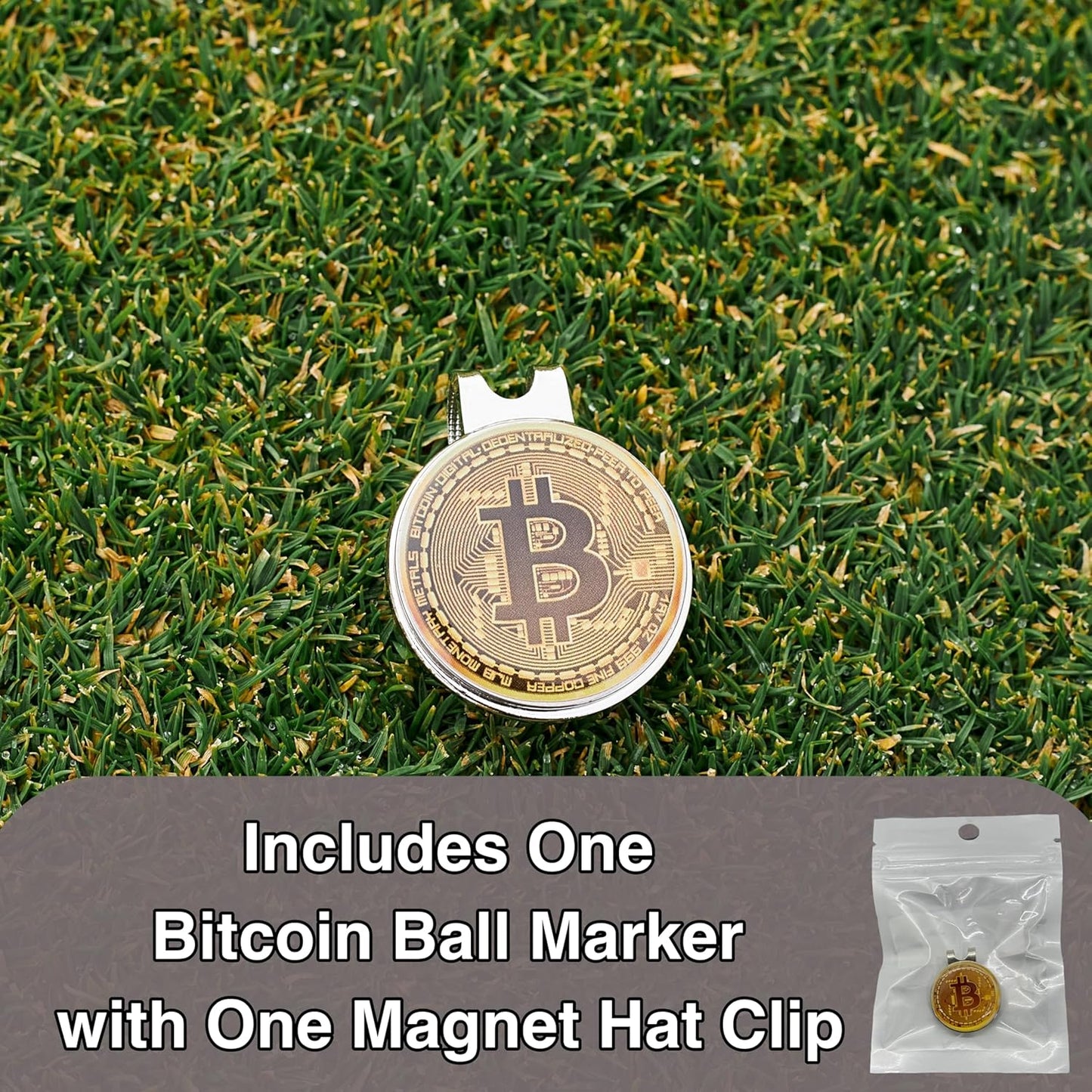 Golf Ball Marker with Magnetic Hat Clip Set - Men's and Women's Golf Accessories and Gift Ideas - Removable Attaches Easily to Golf Cap