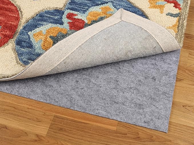 Superior Indoor Area Rug Pad, Non-Slip, Non-Skid, Floor Protector, Hardwood and Tile Floor Padding, Furniture Protector Pad, Carpet Gripper Mat, Felt and Rubber Rug Grip, Lima Collection, 6' x 9'