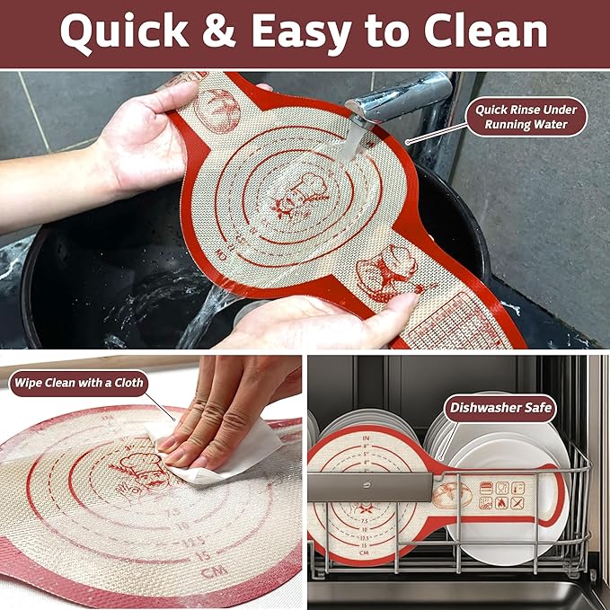 Silicone Bread Sling for Dutch Oven, 2 PCS Non-Stick Reusable Bread Baking Mats with Long Handles, Seamless Design Easy to Transfer Sourdough Sling Silicone Sourdough Sling Dough (Round Red, Gray)