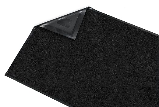 Guardian Platinum Series Indoor Wiper Floor Mat, Rubber with Nylon Carpet, 4'x20', Black