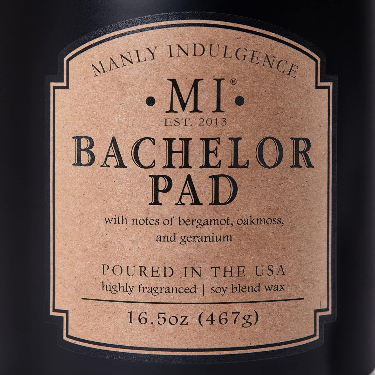 Manly Indulgence Bachelor Pad Scented Candles for Men, 2 Wick, 16.5 oz Premium Soy Blend Wax, 60H Burn, Candles for Home Scented - Made in The USA