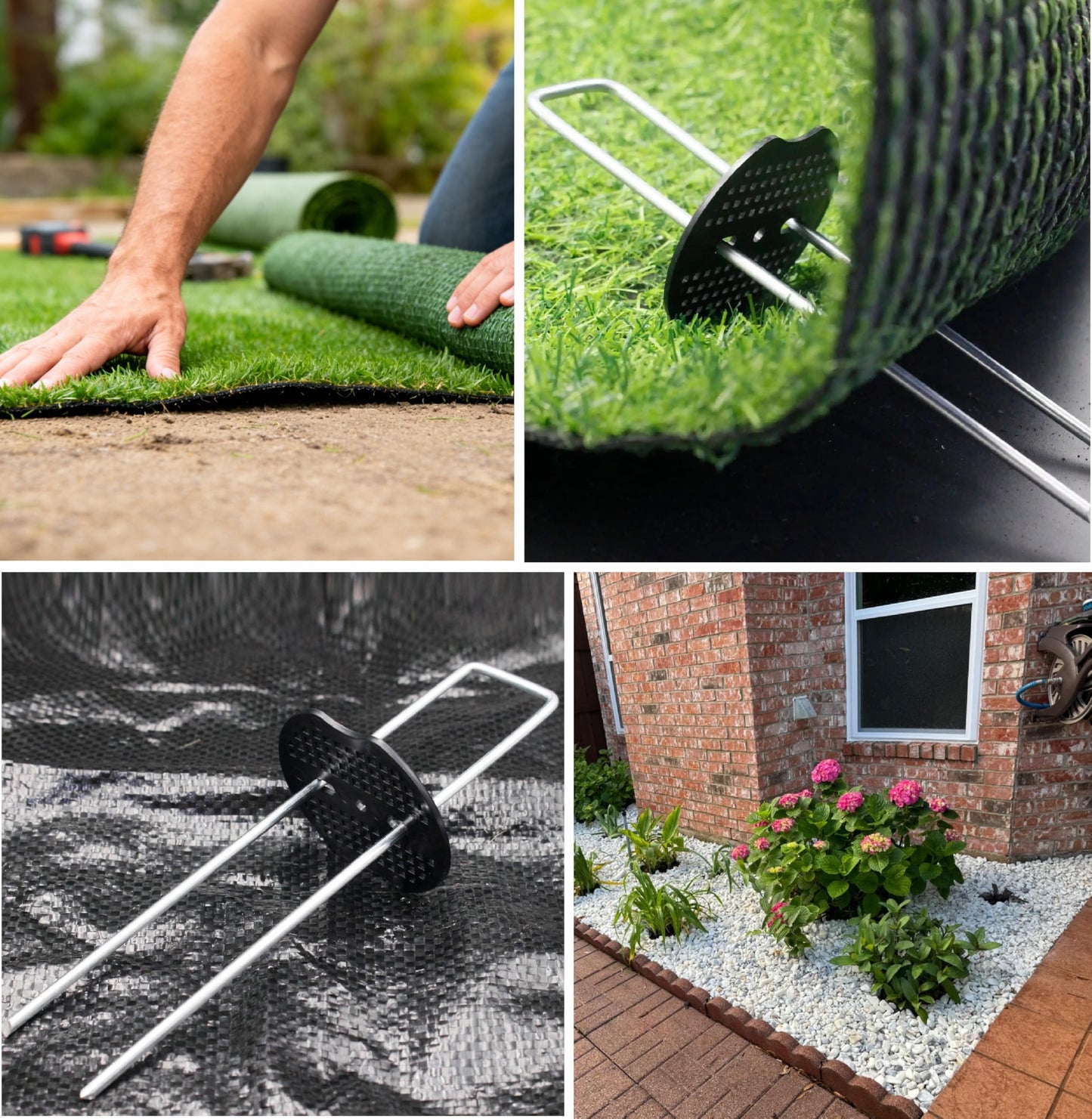 6 Inch 200 PCS Galvanized Landscape Staples with 200 PCS Gasket, Landscape Fabric Pins Stakes Lawn Ground Cover Graden Staples Spikes Weed Barrier Stakes
