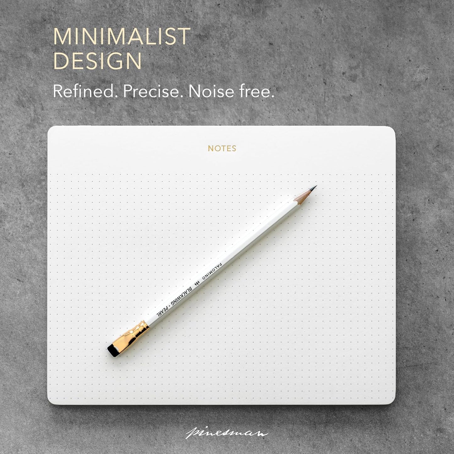 Mouse Pad Notepad for Professionals, 3 Pack, 9.8" x 7.9", 150 Sheets (50 Each), Minimalist, Gold Foiled, Dotted Layout, Executive's Desk Note Pad, To Do List Notepad, Eco-friendly, FSC™ Certified Planner Pad