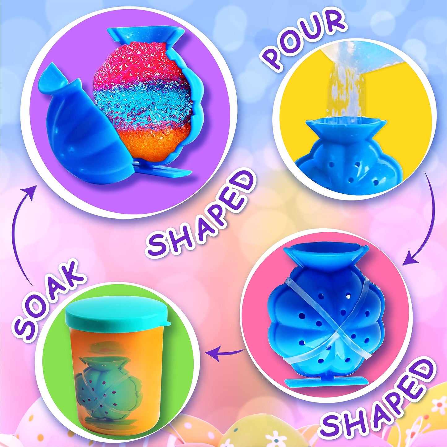 Party Favors Bouncy Ball Kit for Kids, FunKidz Make Colorful Magic Bouncing Ball Individual Pack 12 Bottles Making Bouncy Balls Activities Kits for Boys and Girls Ages 6+