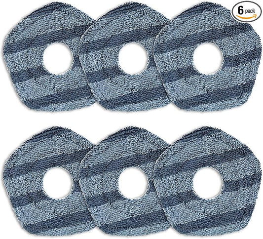6 Pack Replacement Mop Pads Compatible With Eufy X10 Pro Omni X9 Pro Robot Vacuum Self-Empty Station, Wet Mopping Pads Accessory Cleaning Pad Parts