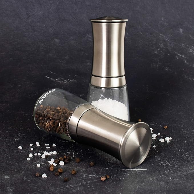 Kyocera Advanced Ceramics Pepper, Salt, Seed and Spice Mill with Adjustable Advanced Ceramic Grinder, The Everything Mill-Stainless