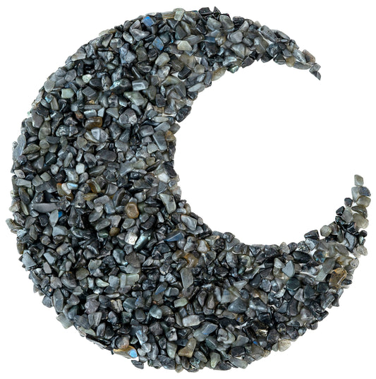 Crocon 1/2 LB Crushed Larvikite Chips Bulk Stones 1100+ Carats Natural Quartz Pieces Irregular Shape Gemstones for House Warming Gifts New Home and Chakra Healing Crystals Home Décor Gifts for Women