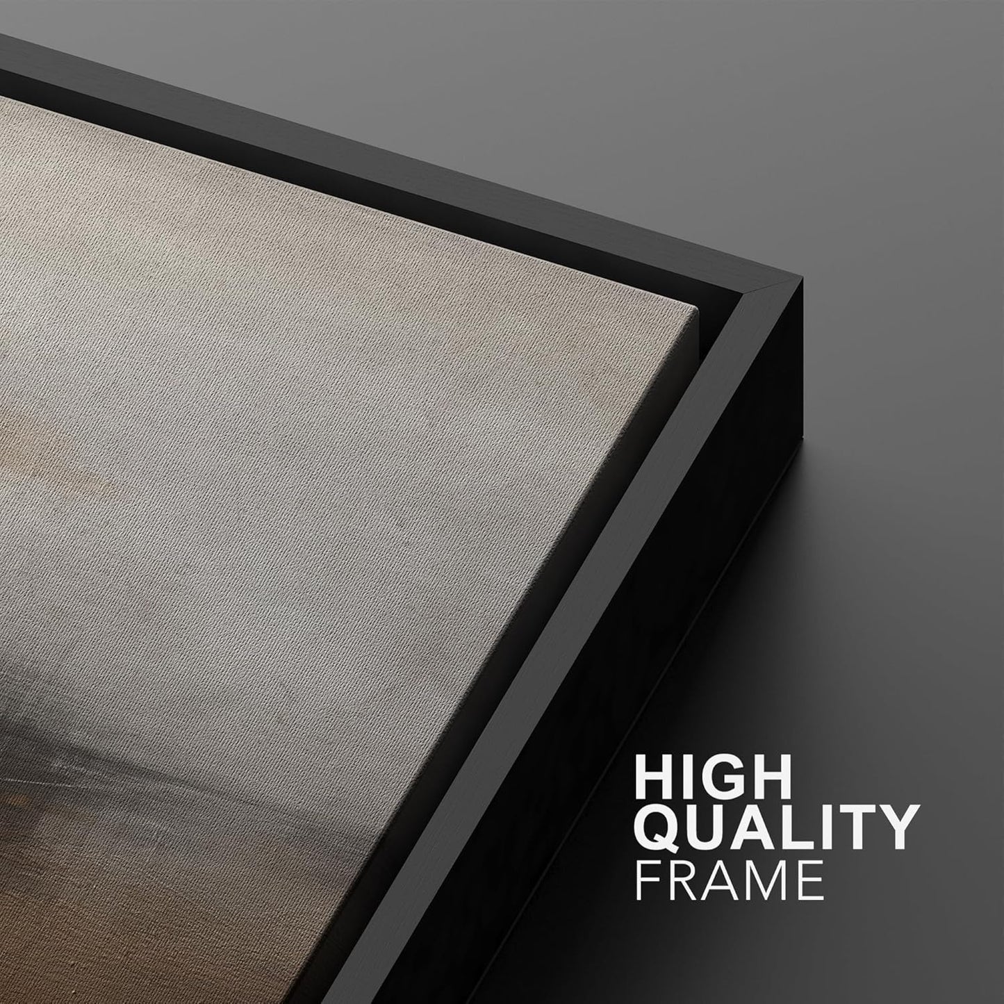 SIGNWIN Framed Canvas Print Wall Art Neutral Landscape Subtle Brown and Gray Tones Illustrations Modern Art Decorative Contemporary for Living Room, Bedroom, Office - 16"x24"x2 Black