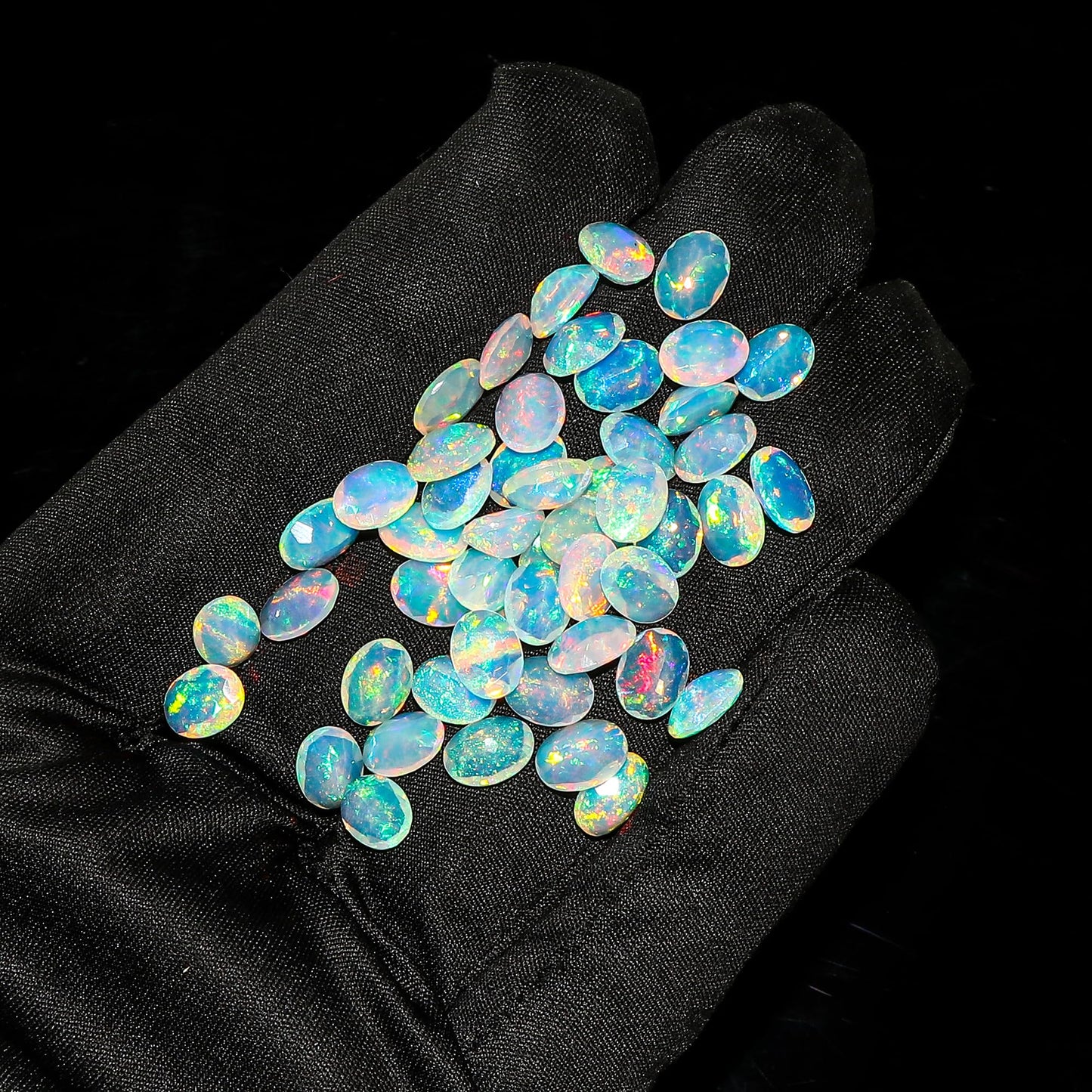 2 Pcs, 8X6 MM, YASHEE Natural Ethiopian Opal,Briliant Cut, Oval Shape, Jewelry Making Supply, Chakra Energy Healing Gemstone, Real Crystal, october Birthstone, Wholesale deal
