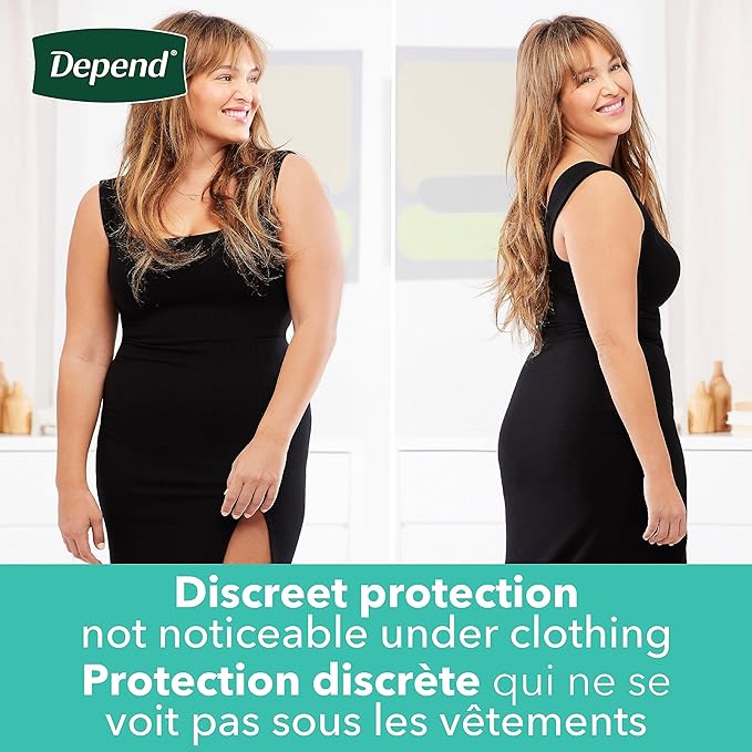 Depend FIT-Flex Incontinence Underwear for Women, Blush, Medium, 42 Count
