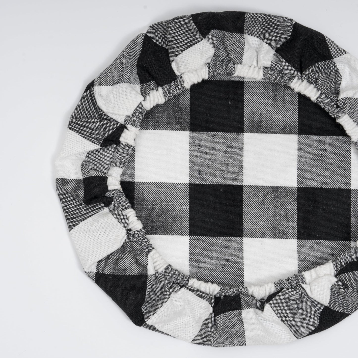Reusable Elastic Bowl Covers - 100% Cotton Fabric Bowl Covers Set for Sourdough Bread and Mixing Bowls to Cover Dough, Fruits, Vegetables and Regulate Moisture (Black Plaid, 1XL, 1L, 1M, 1S)