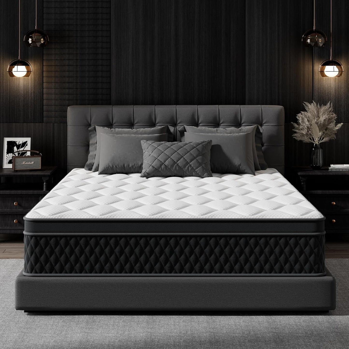 Queen Mattress,10 Inch Hybrid Memory Foam Mattresses in a Box, Individually Wrapped Pocket Coils Mattress for Isolate Motion ,Pressure Relief, CertiPUR-US Certified, Fiberglass Free &Support Comfort