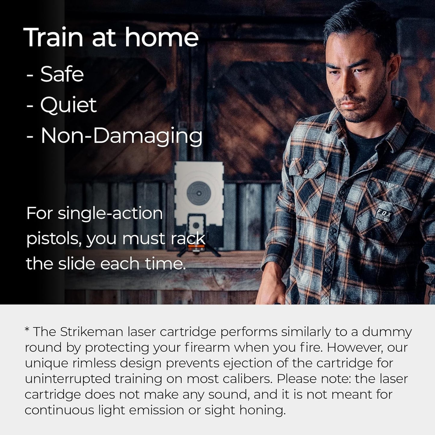 Strikeman Dry Fire Laser Training Cartridge - Great for Target Shooting Practice with Pistols, Made for The Firearm Training System - Red Laser Cartridge Only, Multiple Calibers