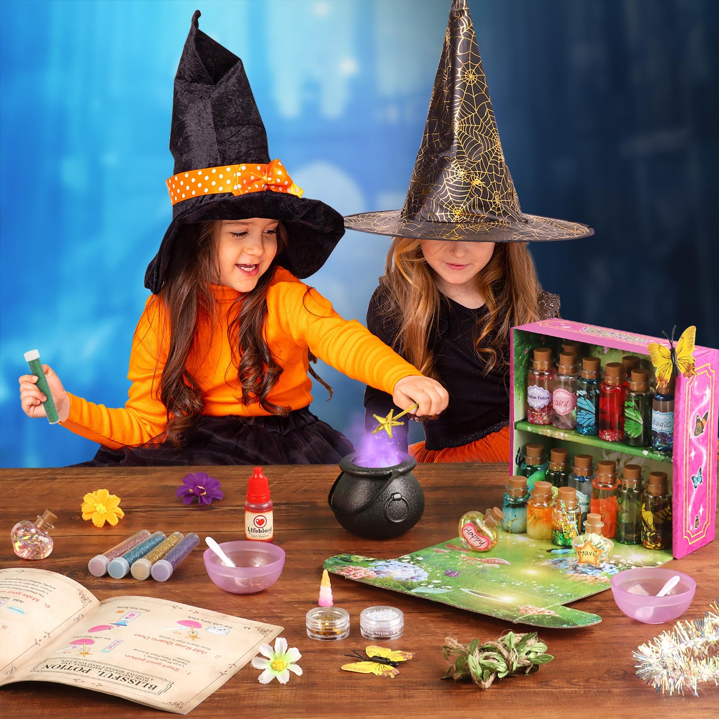 wookidel Fairy Magic Craft Kit for Kids with 20PCS Potion Bottles - Fairy Magical Potions Making Craft Kit - Gift for Christmas, Birthday, Creative Art Crafts Kits for Girls Boys 6 7 8 9 10 Year Old