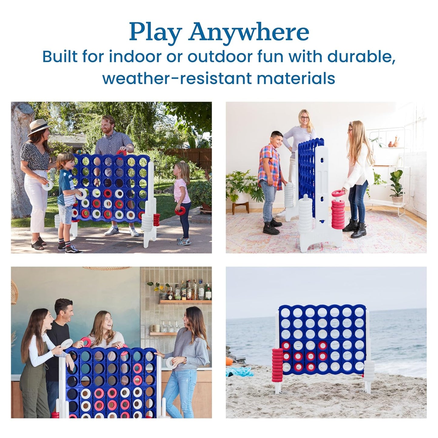 ECR4Kids Jumbo 4-To-Score, Giant Game, Red/White/Blue