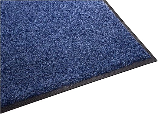 Guardian Platinum Series Indoor Wiper Floor Mat, Rubber with Nylon Carpet, 4'x6', Blue