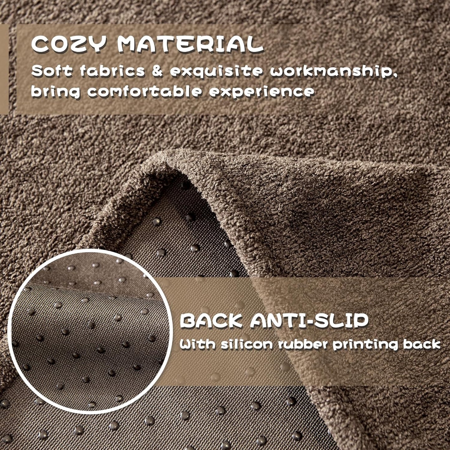MYSKY HOME Sectional Couch, Covers Couch Cover 2 Cushion Sofa, Couch Covers for Sofa, Dog Couch Protector, L Shape Cover Sofa Slipcovers Washable Furniture Covers for Pets, 71" x 118", Dark Brown