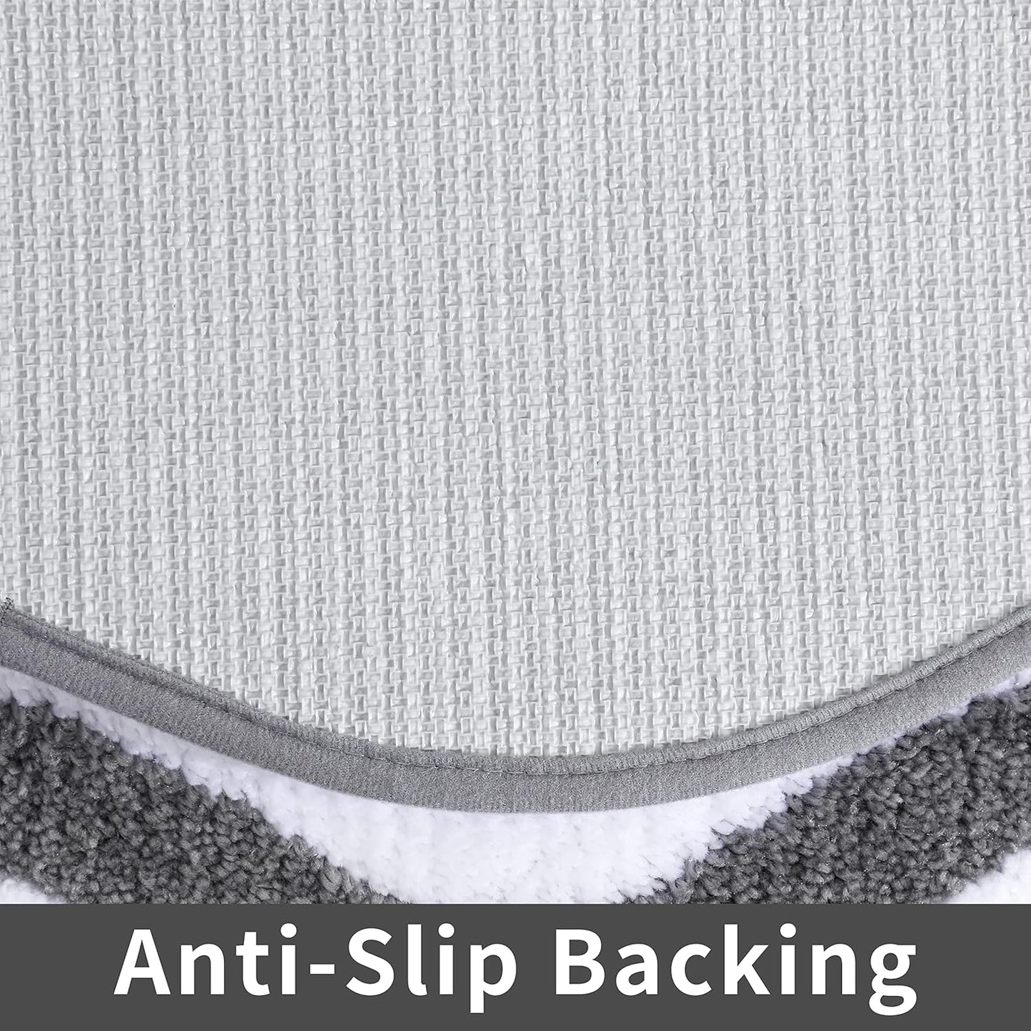 COSY HOMEER Extra Thick Bath Rugs Set - Anti-Slip Bath Linen Sets Mats Soft Plush 100% Strong Polyester Living Room Bathroom Water Absorbent(Grey,24x48+20×32 - Inches)