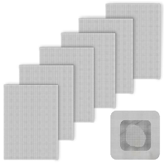 Window Screen Repair Patch, 7"x 5"(18cm x 13cm), Gray, 3-Layer Strong Adhesive Window Screen Mesh Tape, Repair Kit for Window and Door Screen Tears Holes