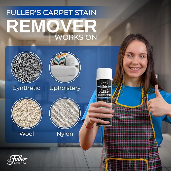 Fuller Brush Carpet Stain Remover – 18 oz Enzyme Foam Spot Cleaner for Carpets, Rugs & Upholstery – Removes Pet Stains, Coffee, Wine, Grease – Odor Eliminating (Pack of 3)