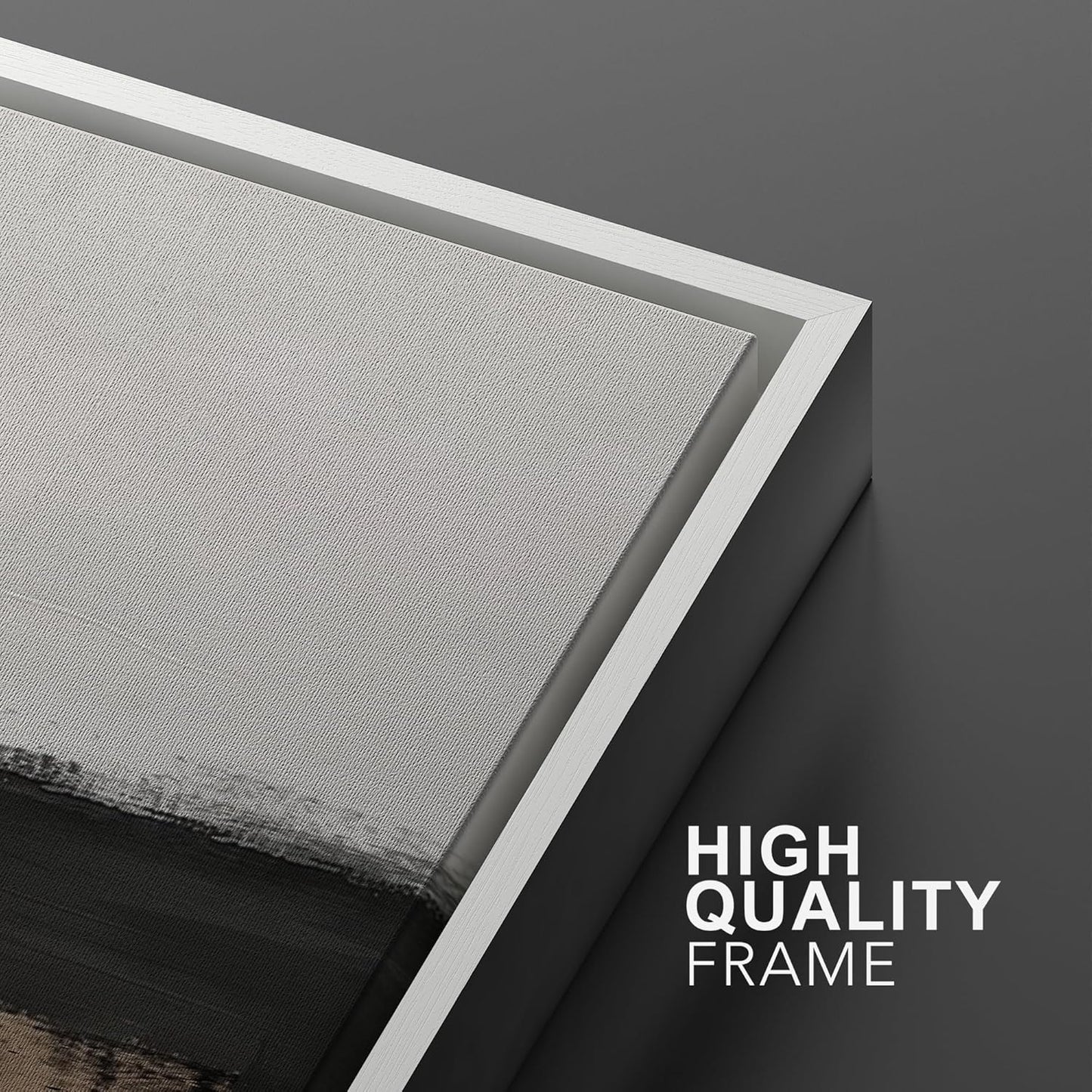 SIGNWIN Framed Canvas Print Wall Art Abstract Landscape Neutral Tones with Horizon Line Illustrations Modern Art Decorative Contemporary for Living Room, Bedroom, Office - 24"x36"x2 White