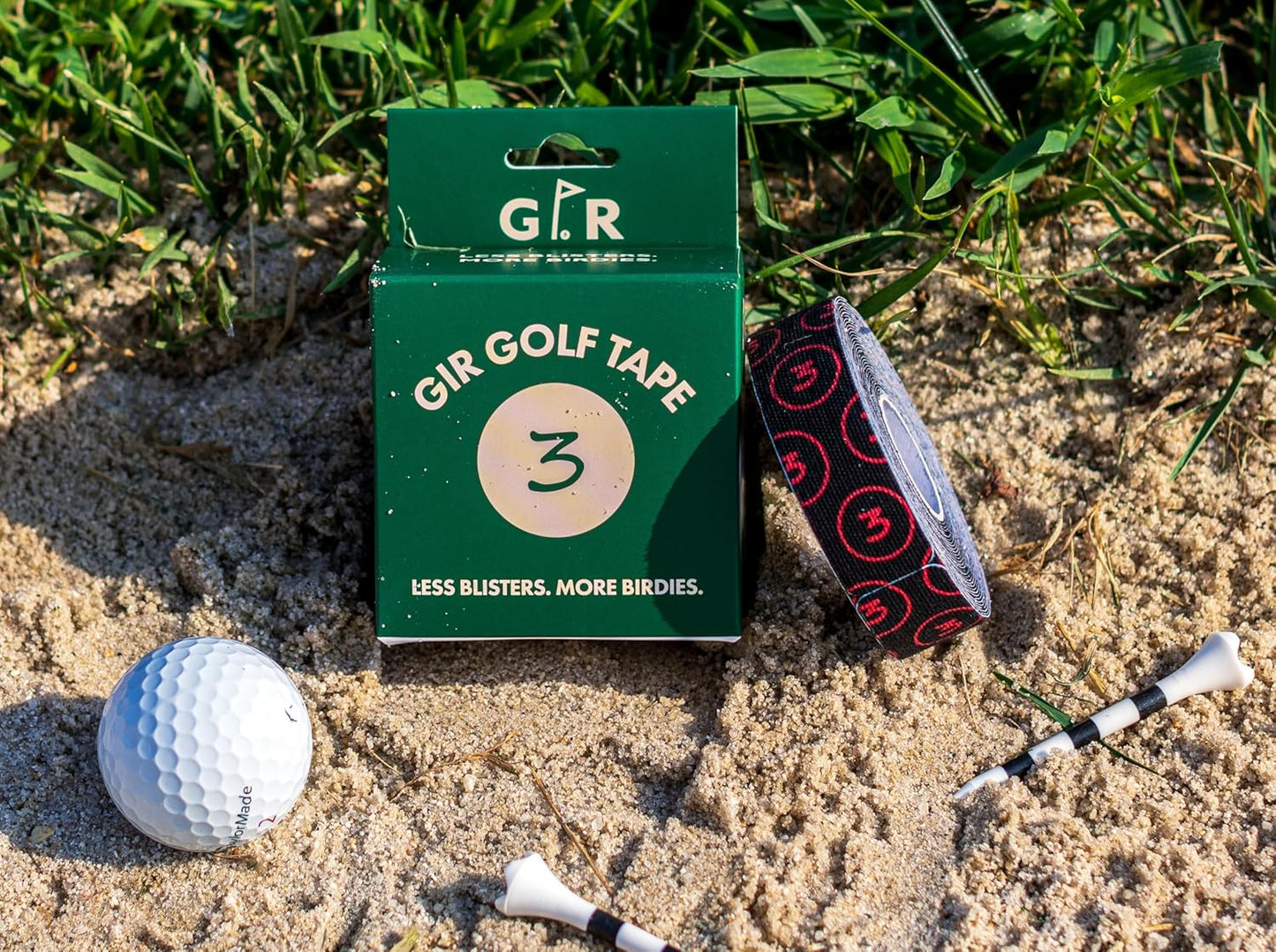 Golf Blister Tape - 2 Pack for Protection Against Blisters & Hot Spots on Hands & Fingers, Flexible, Waterproof, Pre-Cut Golf Finger Tape, Sports Athletic Tape, 4 Way Stretch