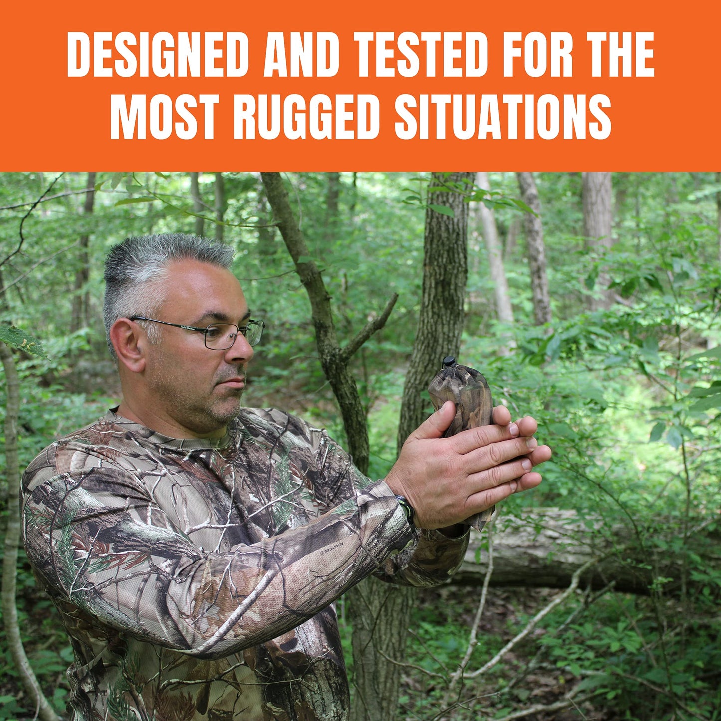 Nationwide Scents Deer Rattle Bag - Weather-Resistant Buck Rattling Antlers for Whitetail Deer Hunting - Portable and Durable Rattle Bag Deer Call