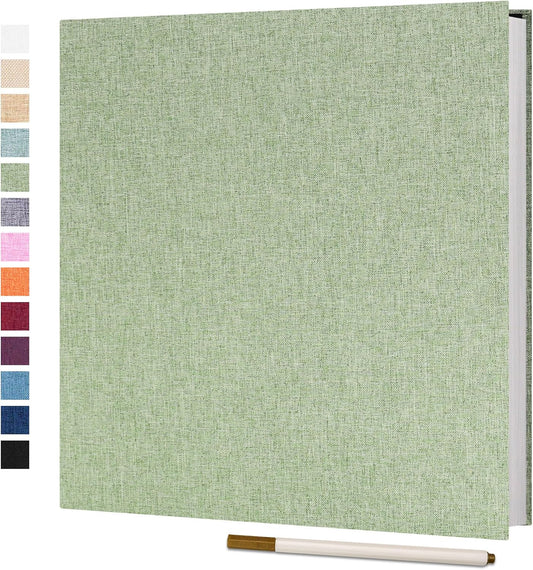 Vienrose Large Photo Album Self Adhesive for 4x6 8x10 10x12 Pictures Scrapbook Album DIY Scrap Book 40 Sticky Pages with A Metallic Pen 13"x12.6"40 Pages