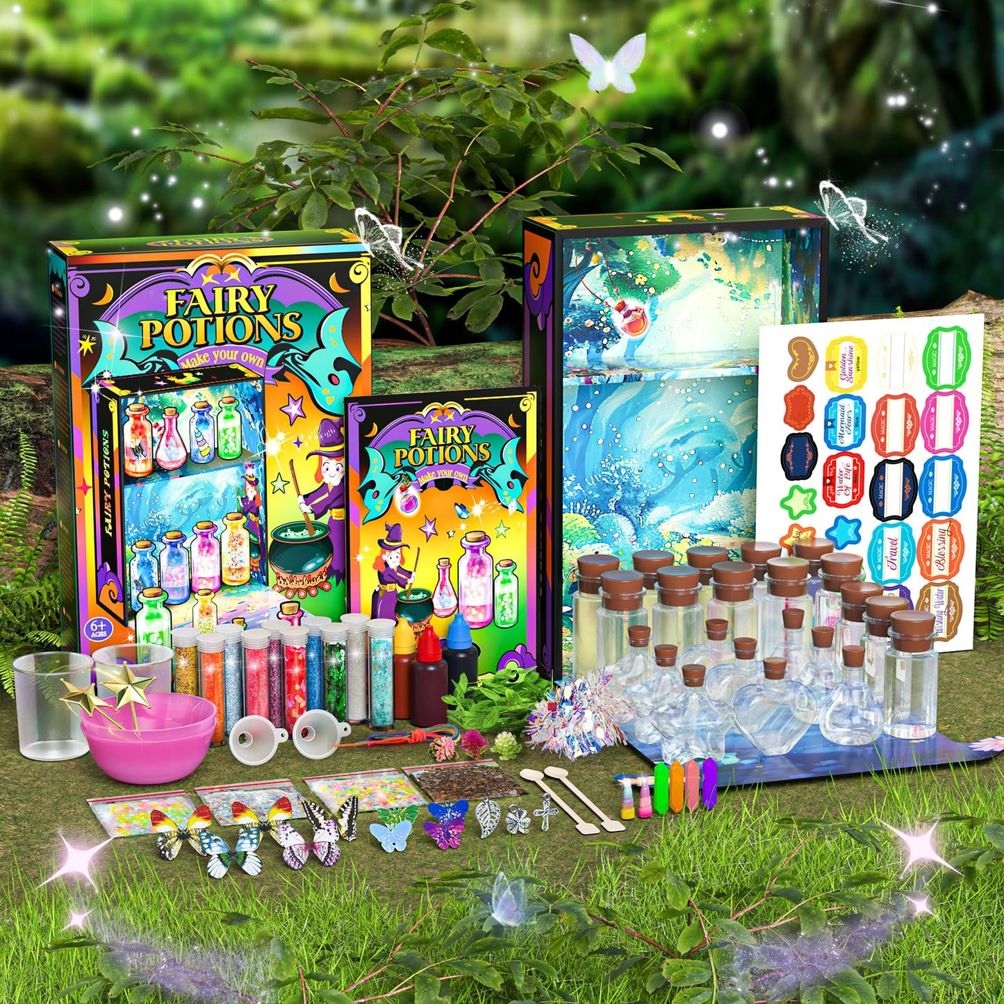 GORISPI Magic Potion Kit for Girls - Fairy Potions Kit 22 Potions Magic Mix Kit for Kids 6 7 8 9 10 12+ Years Mystery Potion Making kit Art Craft Kit Gifts Toys for Christmas Halloween Birthday