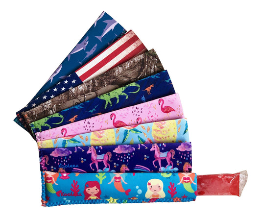 Koverz Kooleez Ice Pop Sleeves, Insulated Neoprene Sleeve for Freezer Pop/Ice Pop, Popsicle Holders for Kids, Washable and Reusable, Assorted Colors, 8-Pack #2