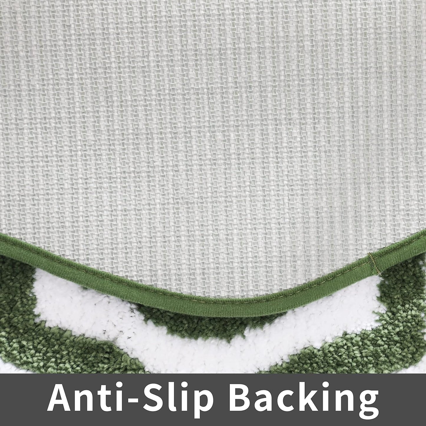 COSY HOMEER Extra Thick Bath Linen Sets Rugs - Anti-Slip Bath Mats Soft Plush 100% Strong Polyester Living Room Bathroom Mat Floor Water Absorbent(Green,24x36 - Inches)