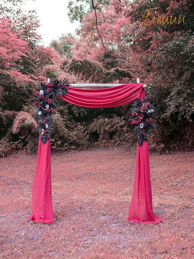 Wedding Arch Flowers, Artificial Flowers for Decoration, Large Flower Swag for Boho Styles Wedding Ceremony Floral Decor - Pack of 2