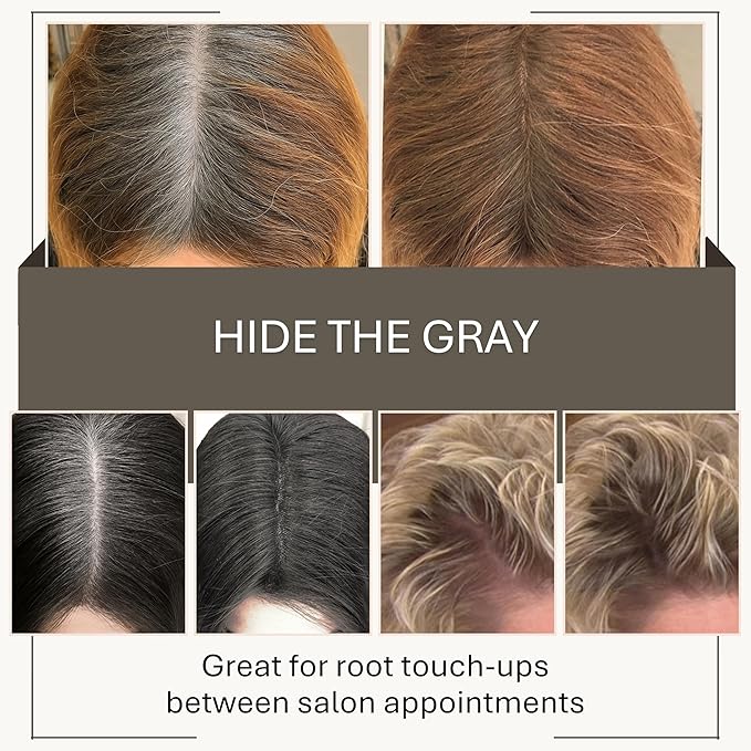 Joan Rivers Great Hair Day Root Touch Up Powder – Fill-in Powder for Thicker, Fuller Looking Hair (Brunette)