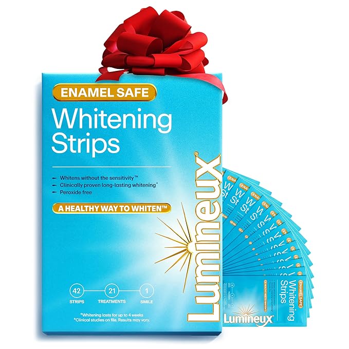 Lumineux Teeth Whitening Strips - 21 Treatments - Peroxide Free - Enamel Safe for Whiter Teeth - Whitening Without The Sensitivity - Dentist Formulated - Sensitivity