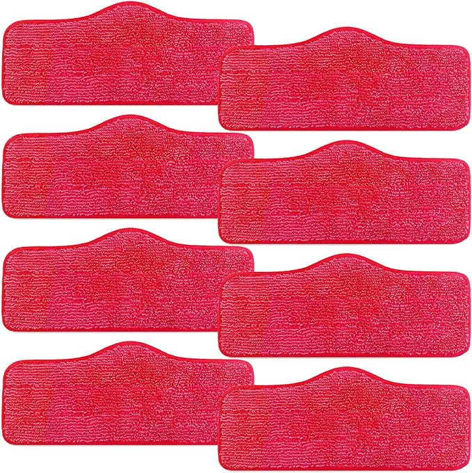 8 Pack Microfiber Replacement Steam Mop Pads Compatible for Schenley Steam Mop Cleaner, Washable and Reusable Replacement Mop Pads