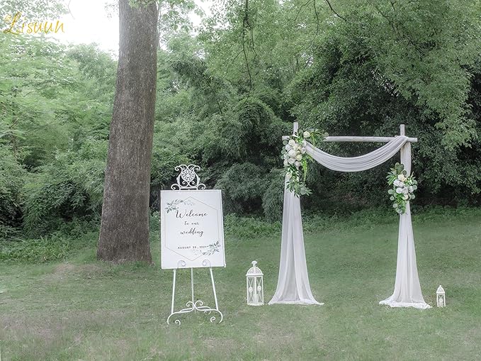 Wedding Arch Flowers, Artificial Flowers for Decoration, Large Flower Swag for Boho Styles Wedding Ceremony Floral Decor - Pack of 2