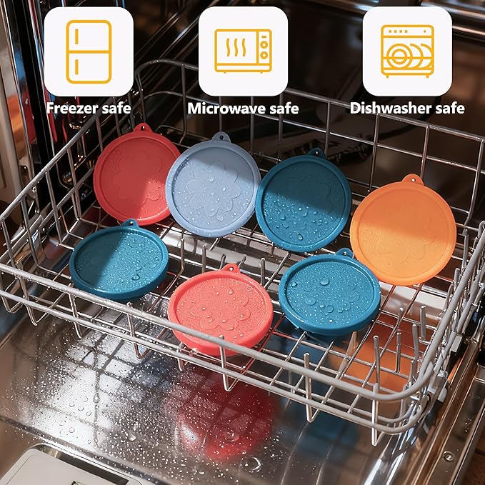 2 Cup Silicone Replacement Lids Storage Cover for Anchor Hocking Glass Bowls (Container not Included) 4 Pack Microwave, Dishwasher and Freezer Safe
