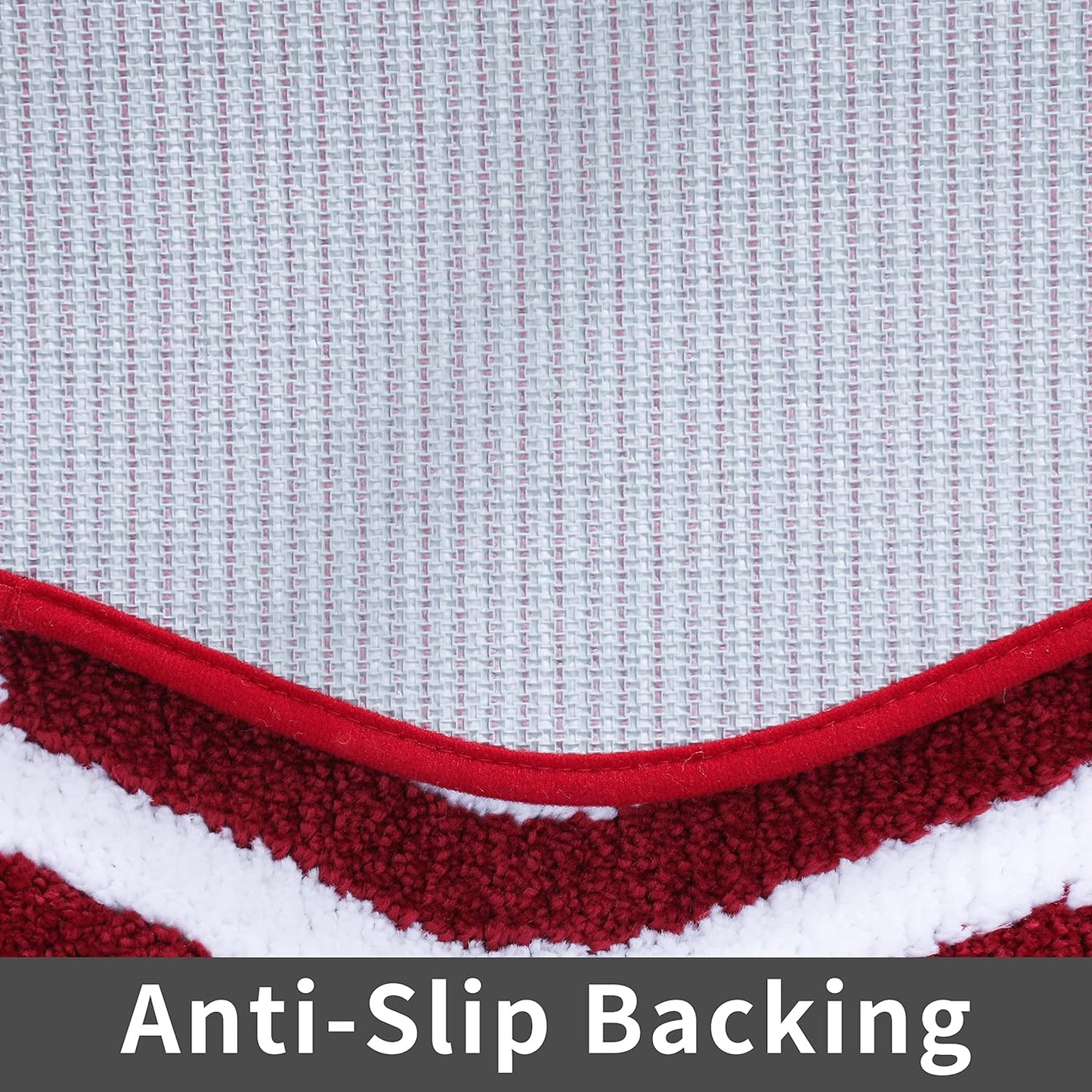COSY HOMEER Extra Thick Bath Linen Sets Rugs - Anti-Slip Bath Mats Soft Plush 100% Strong Polyester Living Room Bathroom Water Absorbent(Red,24x48 - Inches)
